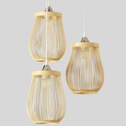 Ihålig Bur Taklampa Modern Bambu Taklampa