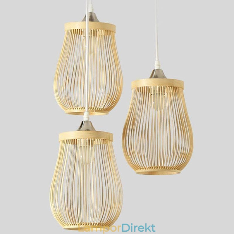 Ihålig Bur Taklampa Modern Bambu Taklampa