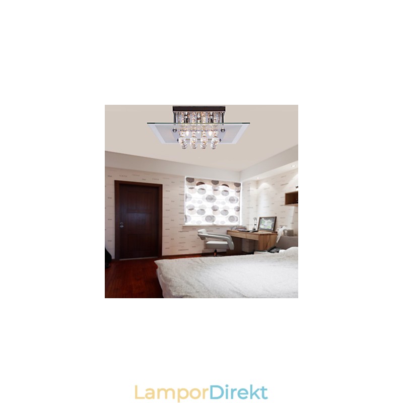 Taklampa Modern Crystal Living 5 Lampor