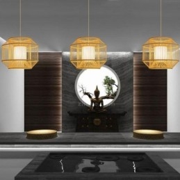 Lantern Bambu Pendel Light Creative Japanese Pendel Light
