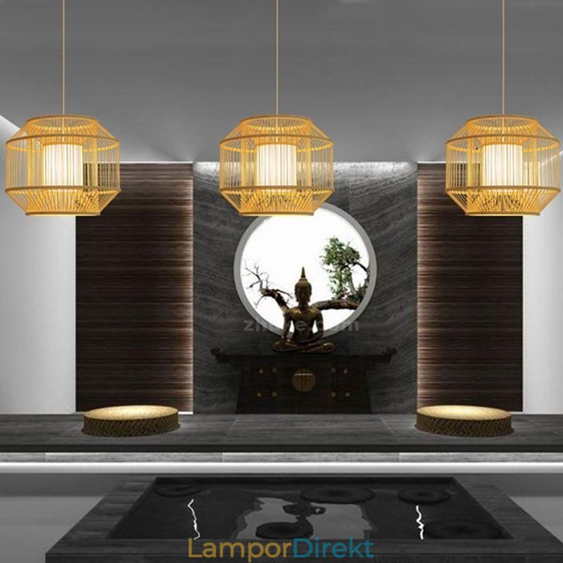 Lantern Bambu Pendel Light Creative Japanese Pendel Light
