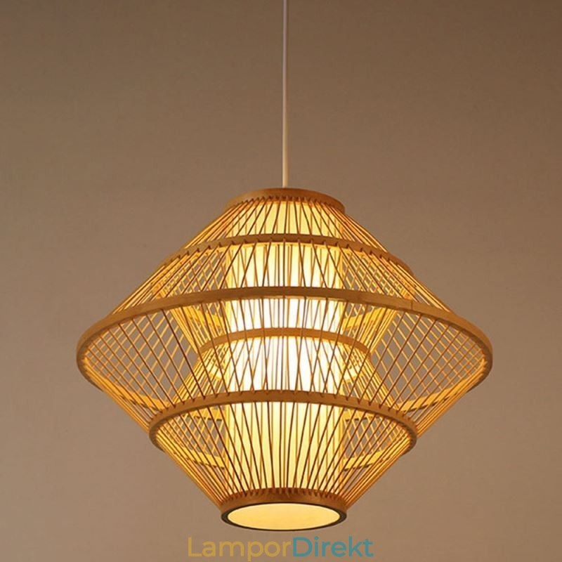 Gyroskop Design Bambu Taklampa