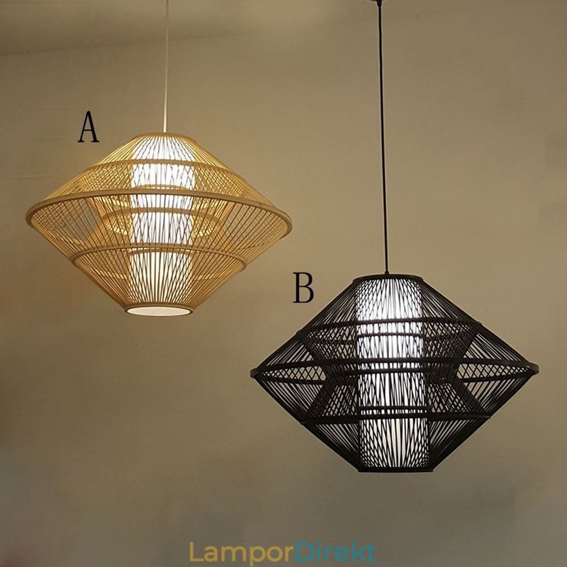Gyroskop Design Bambu Taklampa