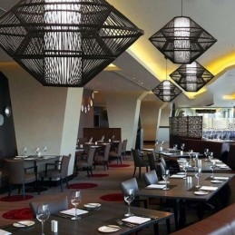 Gyroskop Design Bambu Taklampa