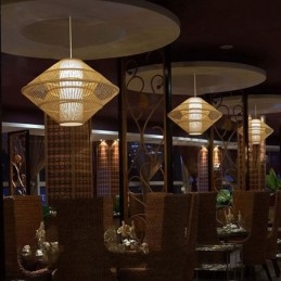 Gyroskop Design Bambu Taklampa