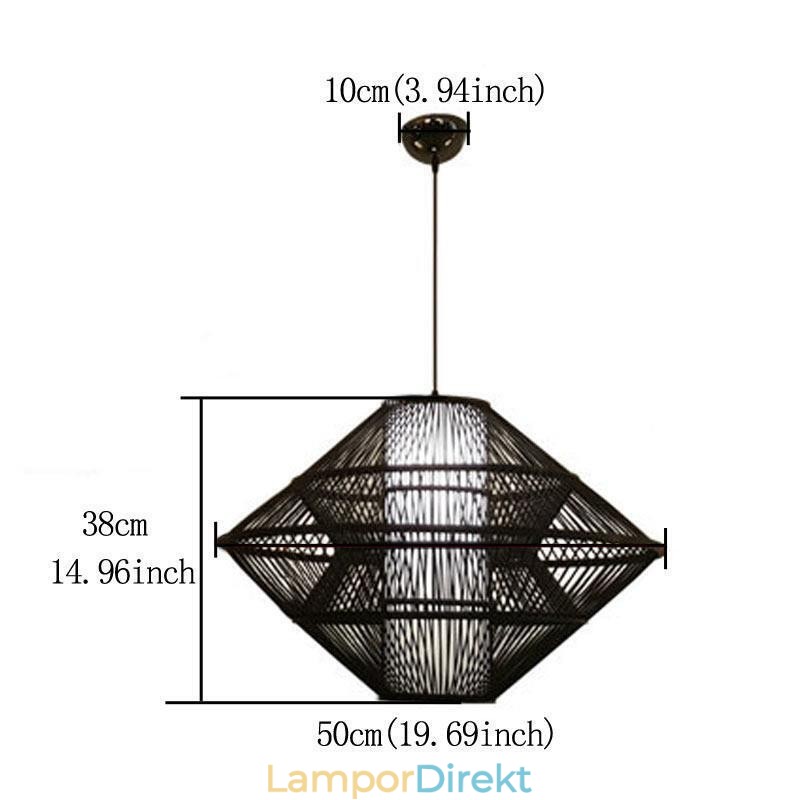 Gyroskop Design Bambu Taklampa