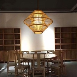 Gyroskop Design Bambu Taklampa