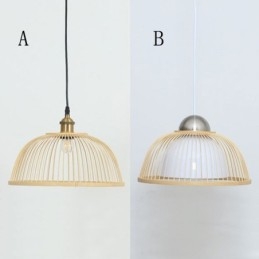 Modern Enkel Nedåtgående Taklampa Special Taklampa I Bambu Vid Sängbelysning