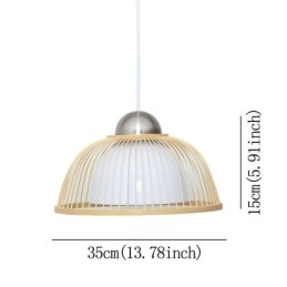 Modern Enkel Nedåtgående Taklampa Special Taklampa I Bambu Vid Sängbelysning