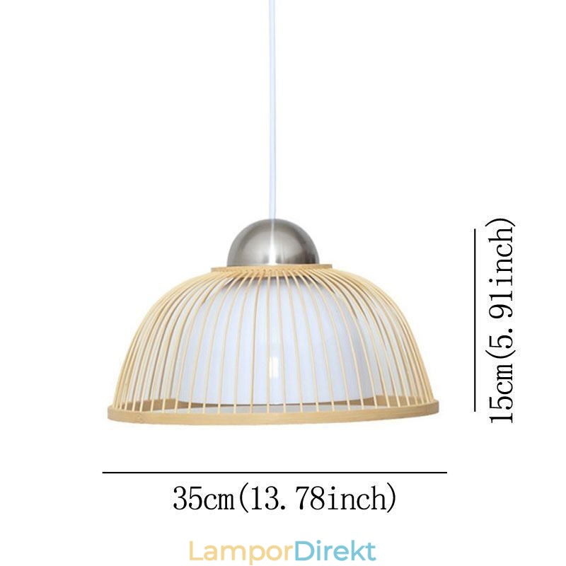 Modern Enkel Nedåtgående Taklampa Special Taklampa I Bambu Vid Sängbelysning