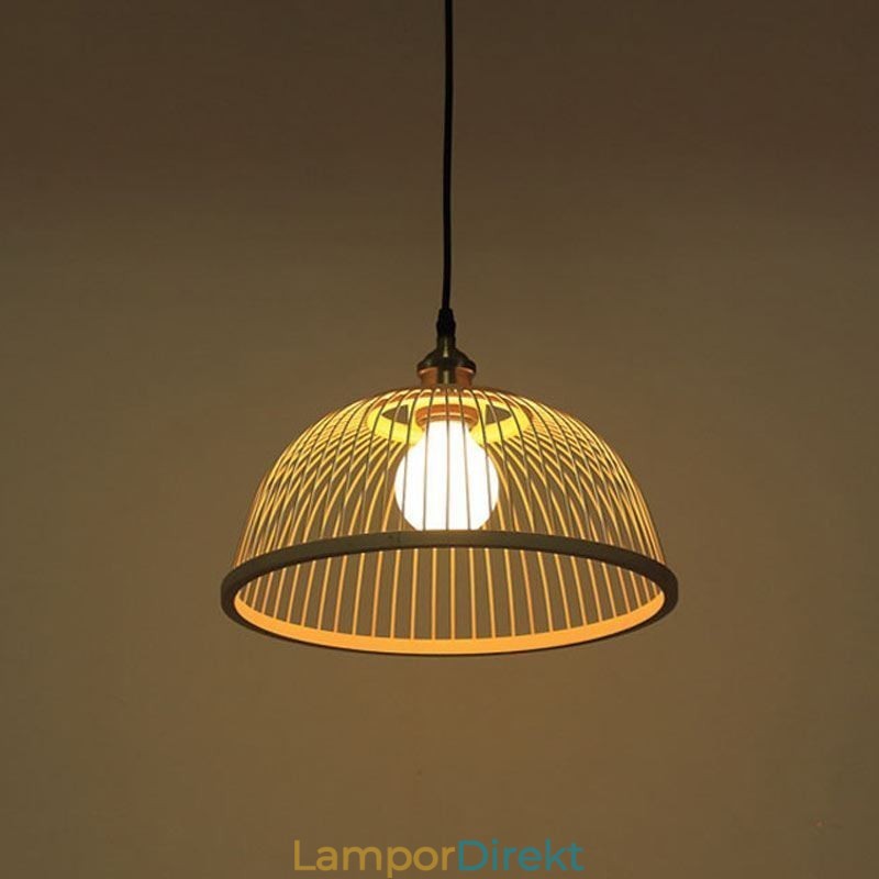 Modern Enkel Nedåtgående Taklampa Special Taklampa I Bambu Vid Sängbelysning