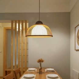 Modern Enkel Nedåtgående Taklampa Special Taklampa I Bambu Vid Sängbelysning