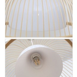 Modern Enkel Nedåtgående Taklampa Special Taklampa I Bambu Vid Sängbelysning