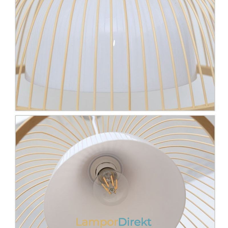 Modern Enkel Nedåtgående Taklampa Special Taklampa I Bambu Vid Sängbelysning