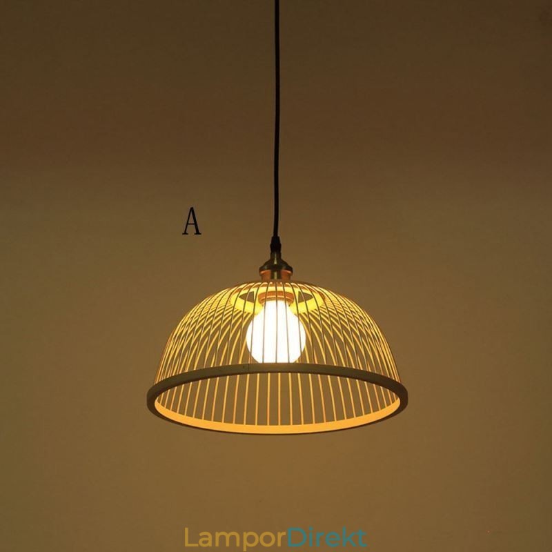 Dome Bamboo Pendel Light Hand Woven Pendel Light