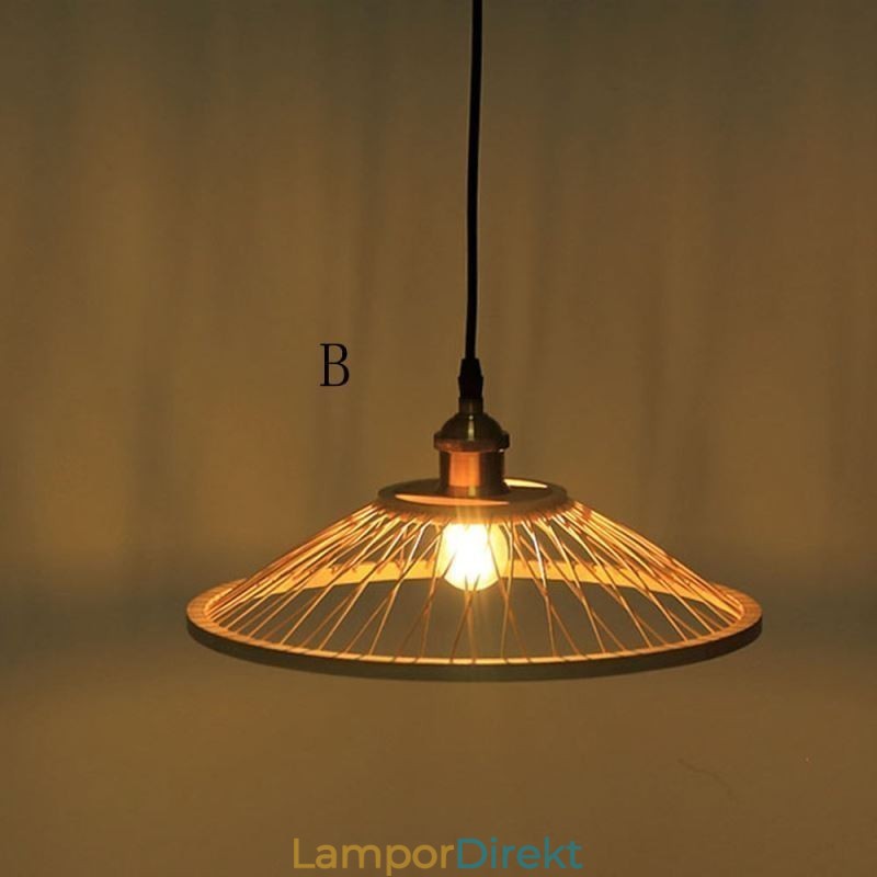 Dome Bamboo Pendel Light Hand Woven Pendel Light
