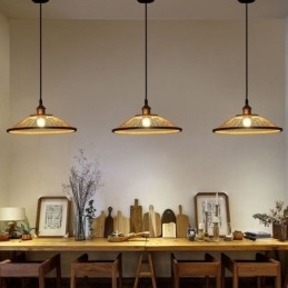 Dome Bamboo Pendel Light Hand Woven Pendel Light