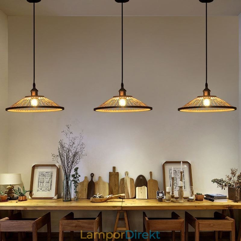 Dome Bamboo Pendel Light Hand Woven Pendel Light