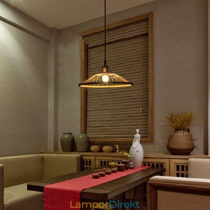 Dome Bamboo Pendel Light Hand Woven Pendel Light