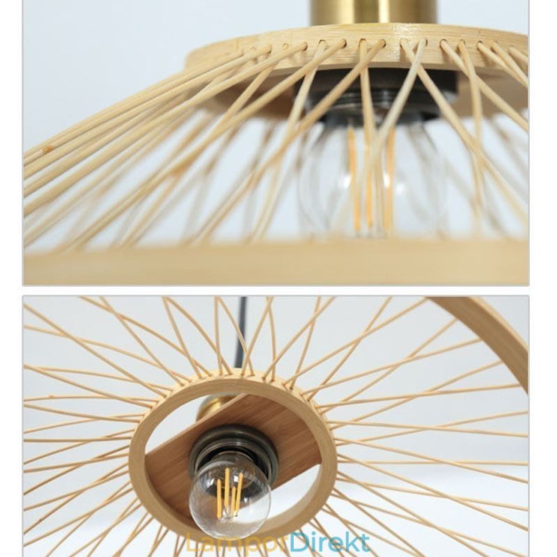 Dome Bamboo Pendel Light Hand Woven Pendel Light