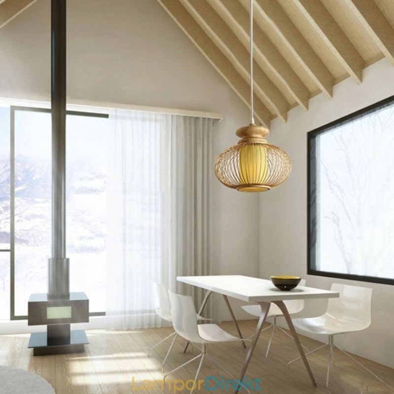 Nordic Exquisite Bamboo Pendellampa