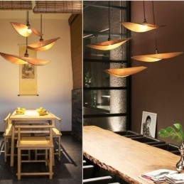 Creative Leaf Pendel Light Contemporary Bambu Pendel Light Tearoom Lighting