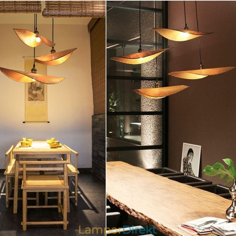 Creative Leaf Pendel Light Contemporary Bambu Pendel Light Tearoom Lighting