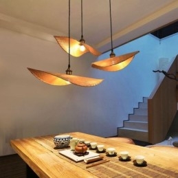 Creative Leaf Pendel Light Contemporary Bambu Pendel Light Tearoom Lighting