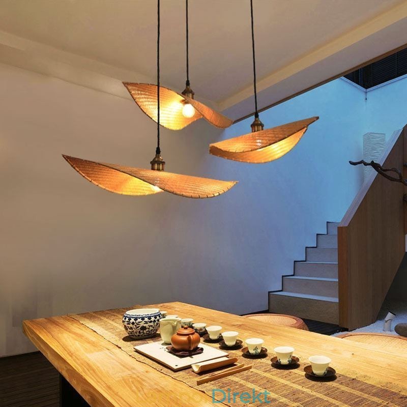 Creative Leaf Pendel Light Contemporary Bambu Pendel Light Tearoom Lighting