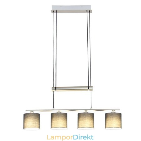 Modern 4-Ljus Taklampa Med Tygskärm Justerbar Höjd Modern 4-Ljus Taklampa Med Tygskärm Justerbar Höjd