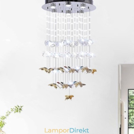 Nordic Pendellampa Creative Butterfly Glass Pendellampa Nordic Pendellampa Creative Butterfly Glass Pendellampa