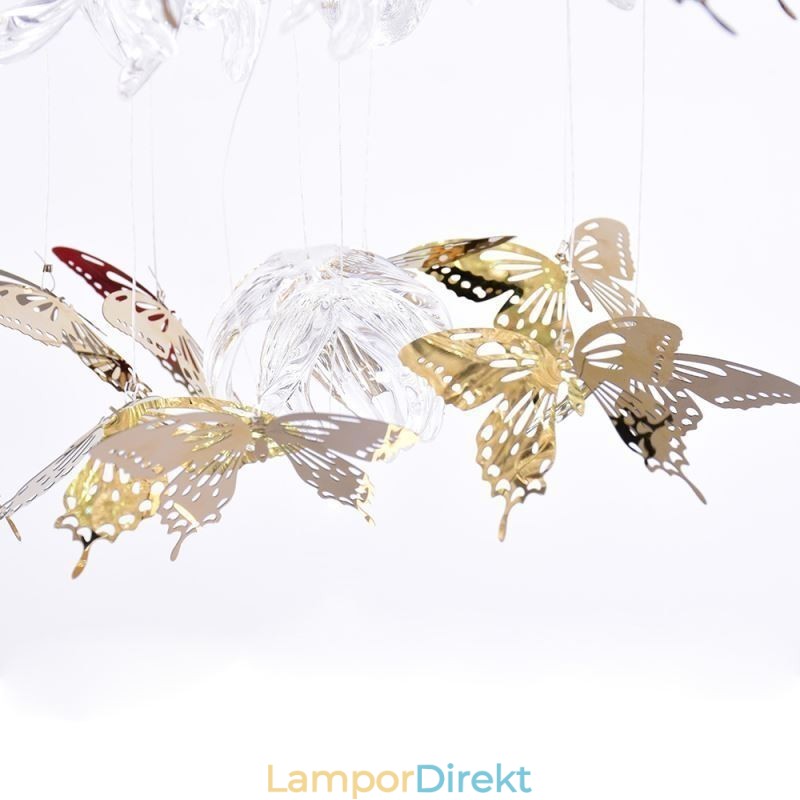 Nordic Pendellampa Creative Butterfly Glass Pendellampa
