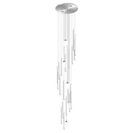Cluster Pendel Light Modern Stor Pendel Kristallkrona Duplex Trappa