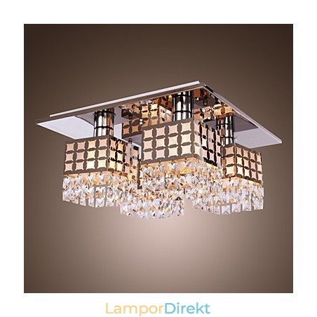 Ljuskrona Modern Crystal Stainless Living 4 Lights Ljuskrona Modern Crystal Stainless Living 4 Lights