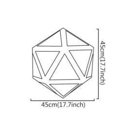 Geometrisk Hänglampa Diamantformad 3D-Genomskinlig Design
