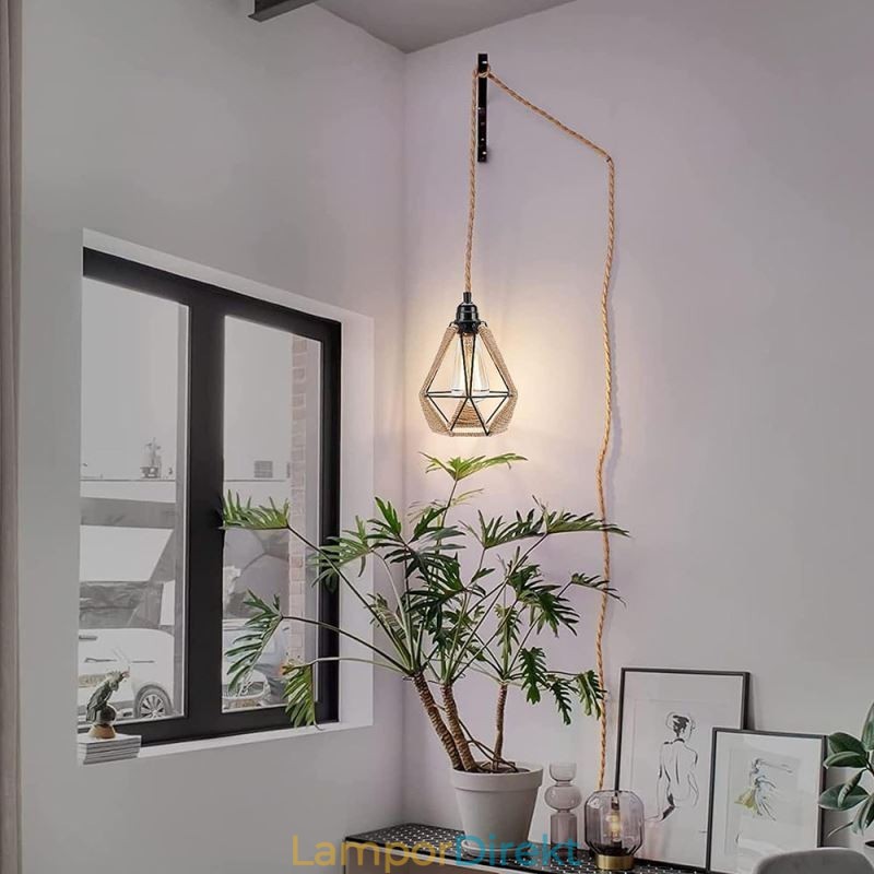 Retro Taklampa Hamparep Taklampa 5M Hängande Tråd