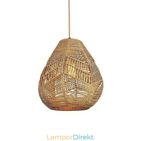Nordic Retro Taklampa Naturpappersrep Handvävd Lampskärm Nordic Retro Taklampa Naturpappersrep Handvävd Lampskärm
