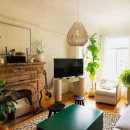 Nordic Retro Taklampa Naturpappersrep Handvävd Lampskärm