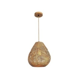 Nordic Retro Taklampa Naturpappersrep Handvävd Lampskärm
