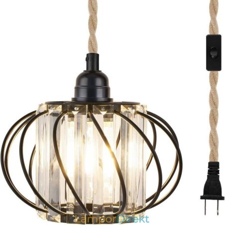 Retro Country Taklampa Hampa Rep Järn Sänglampa Med Stickpropp Retro Country Taklampa Hampa Rep Järn Sänglampa Med Stickpropp