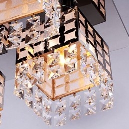 Ljuskrona Modern Crystal Stainless Living 4 Lights