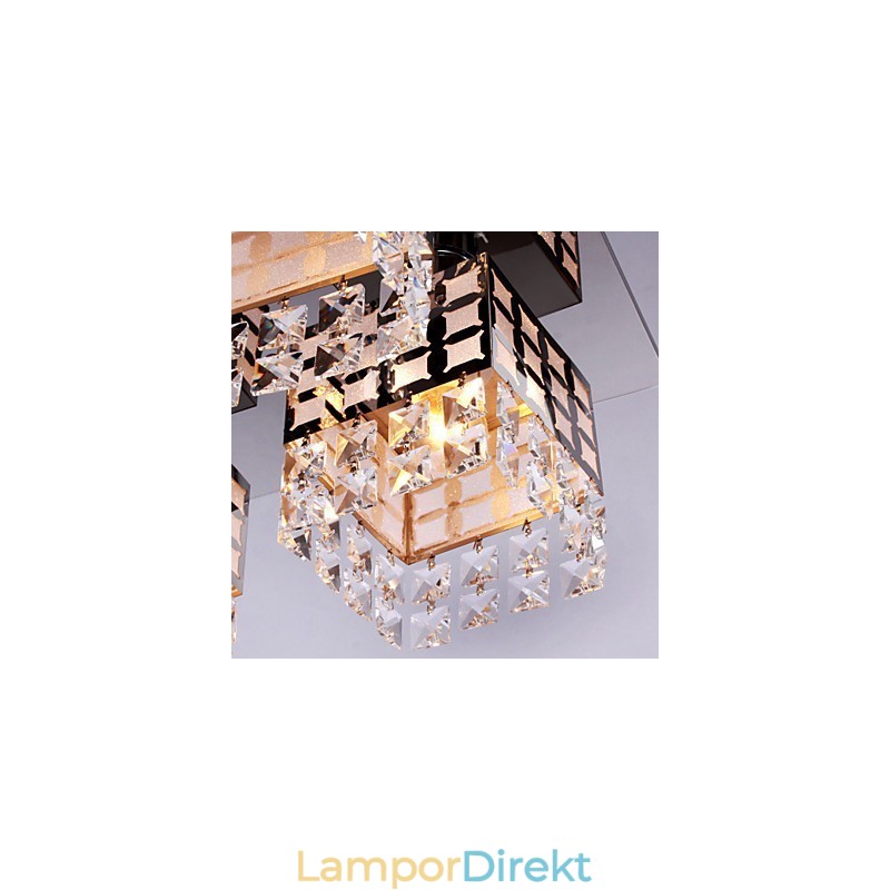 Ljuskrona Modern Crystal Stainless Living 4 Lights