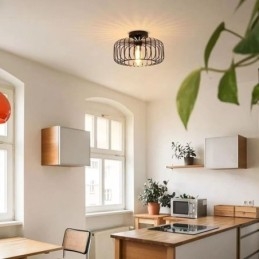 Enkel Infälld Taklampa För Fågelbur I Järn