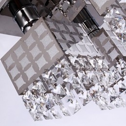 Ljuskrona Modern Crystal Stainless Living 4 Lights