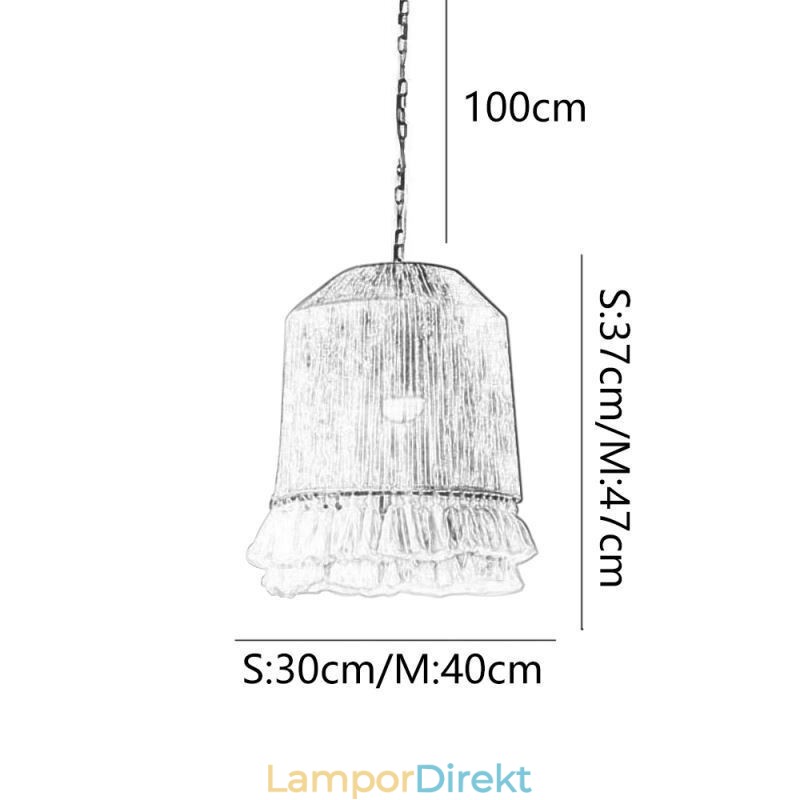 Rustik Taklampa Bohemisk Stil Hamparep Tofs Taklampa