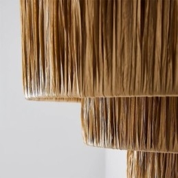 Country Retro Pendellampa Flerlagers Pappersrep Lampskärm Taklampa