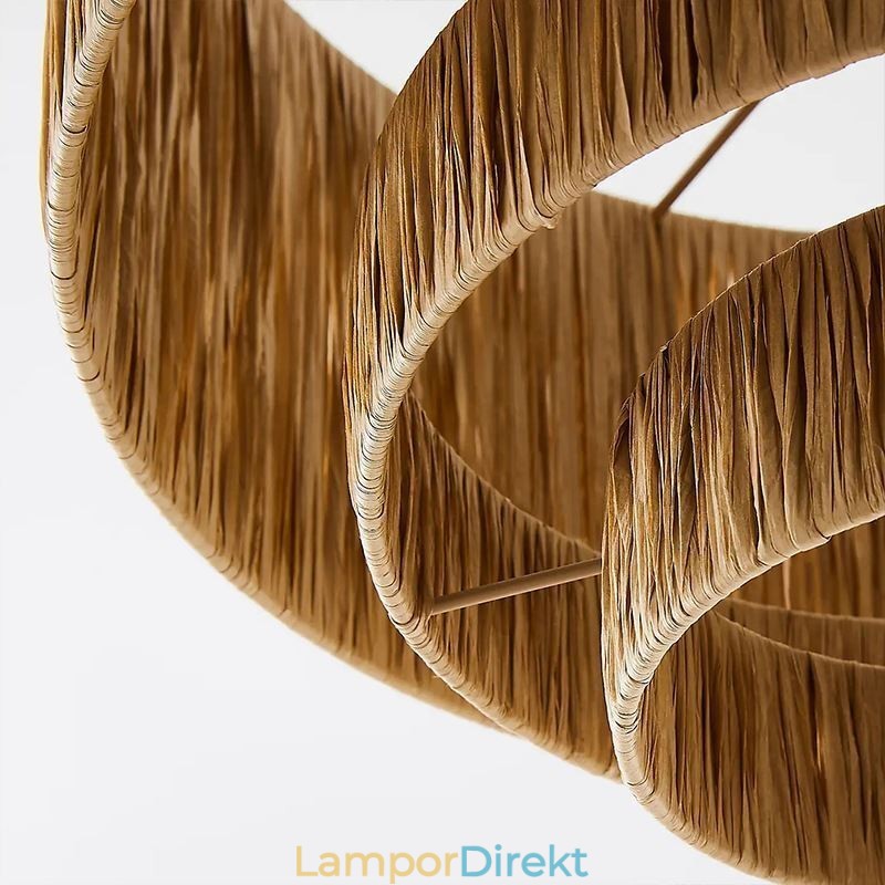 Country Retro Pendellampa Flerlagers Pappersrep Lampskärm Taklampa