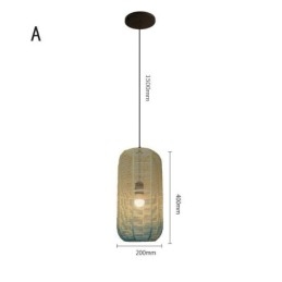 Pappersrep Pendellampa Country Retro Gradient Blå Taklampa