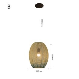 Pappersrep Pendellampa Country Retro Gradient Blå Taklampa