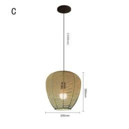 Pappersrep Pendellampa Country Retro Gradient Blå Taklampa